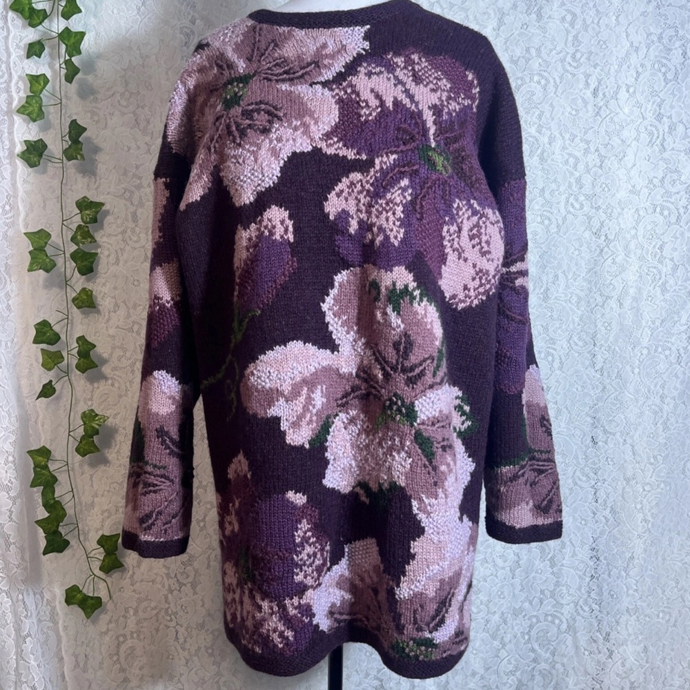 Laura Ashley Purple and Pink Wool Sweater